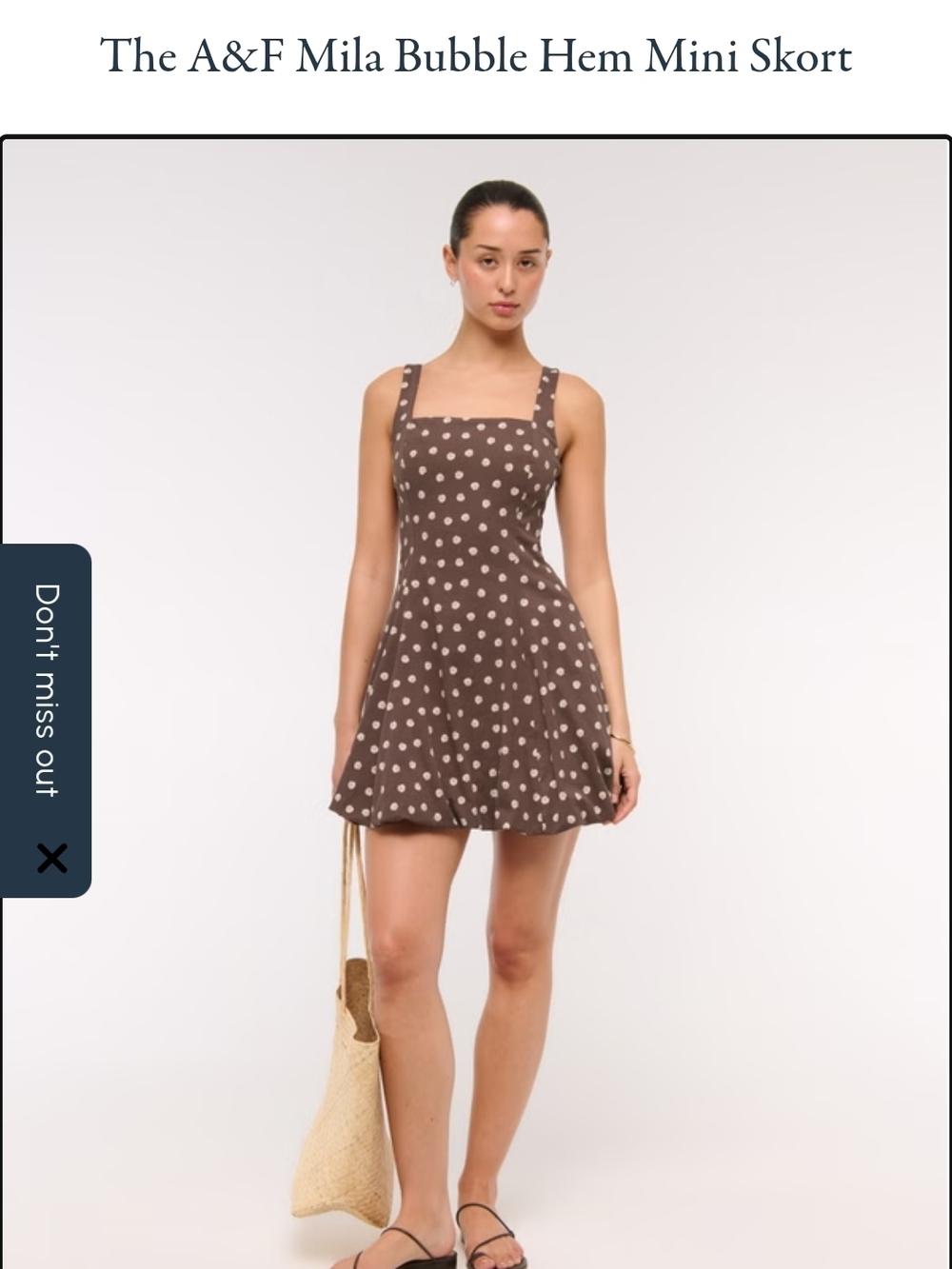 Abercrombie & Fitch Brown Mini Dress with Cream Seashells